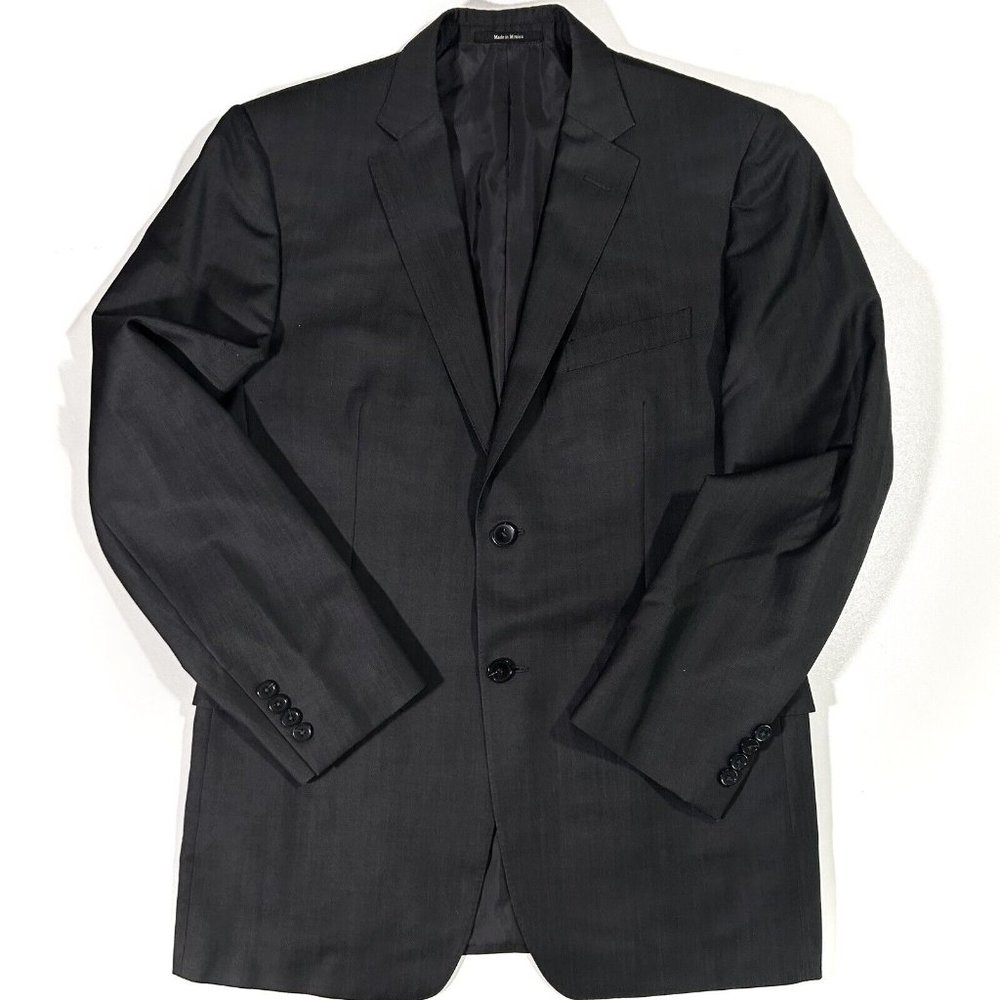Z Zegna Men’s 38R Black Wool Sport Coat Blazer Jacket Double Vented See Desc